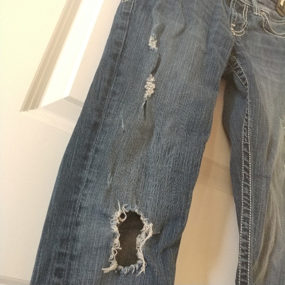 BKE Denim Payton Jeans Straight Leg Distressed 26R - Picture 2 of 6